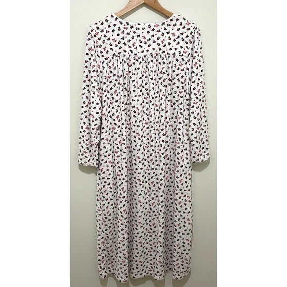Lanz of Salzburg Long Sleeve Cherry Nightgown, Size Small - Picture 4 of 6